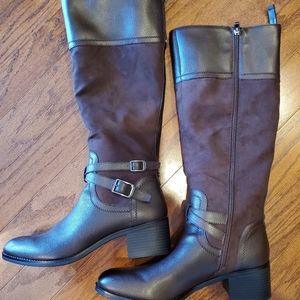 Franco Sarto BROWN Suede Leather Boots Women Size 11 New Without Box